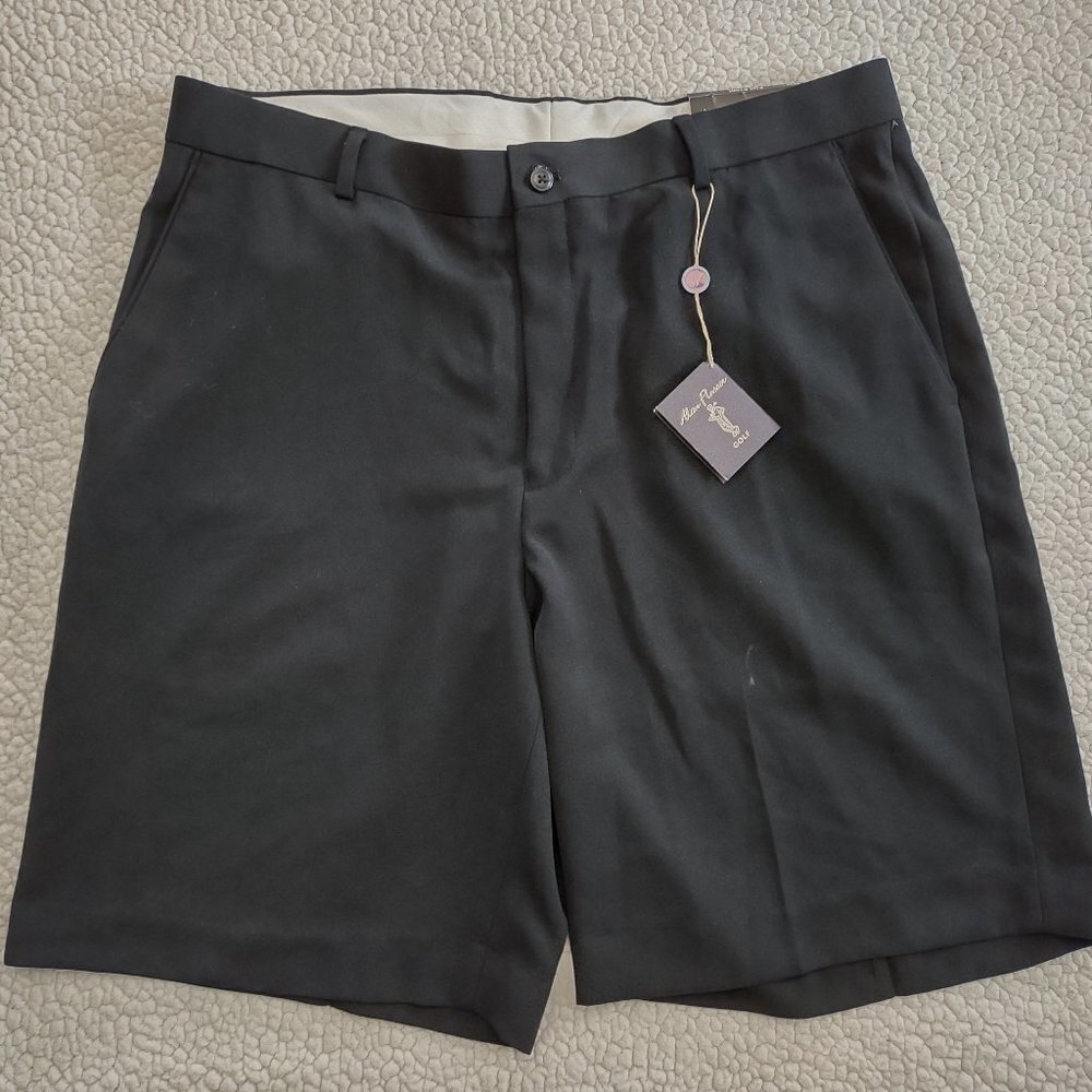 NWT Alan Flusser Golf black casual shorts mens size 36
